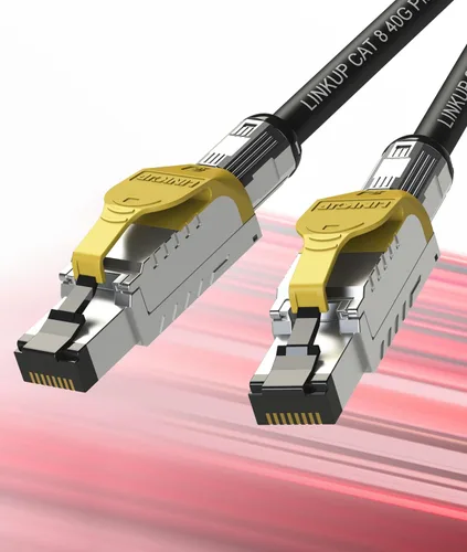 Vista 2 de LINKUP Cable Ethernet Cat 8 Cable largo de Internet Conexión LAN de alta velocidad Conectores RJ45 Uso con Cat 5/Cat 6/Cat 7 Óptimo