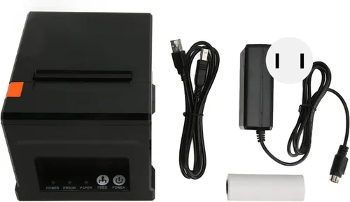 Vista 7 de Goshyda Impresora POS, impresora térmica de recibos USB de 3.150 in, impresora de cocina de restaurante con cortador automático, interfaz Ethernet