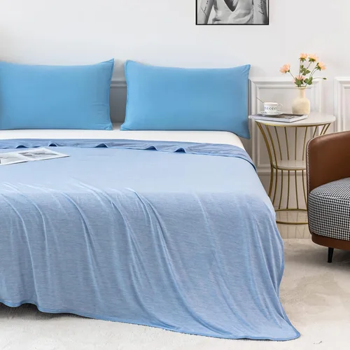 Vista 3 de MUKKA Manta de verano (50 x 60 pulgadas) para dormir con calor en verano, mantiene el cuerpo fresco en noches cálidas, manta para adultos, niños