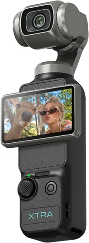 Vista 9 de Xtra Muse con microSD de 128 GB, cámara de vlogging con videos CMOS de 1 pulgada y 4K/120fps, cámara de bolsillo con estabilizador de cardán de 3