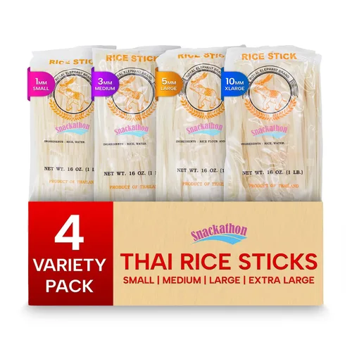 Vista 12 de Fideos de arroz tailandés en palitos (S-1mm, Paquete de 1)