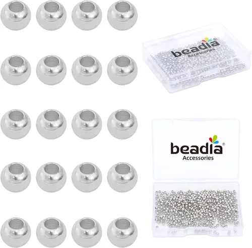 Vista 21 de BEADIA - Cuentas espaciadoras redondas bañadas en oro de 14 quilates, 2 mm, 600 piezas para hacer joyas sin decoloración