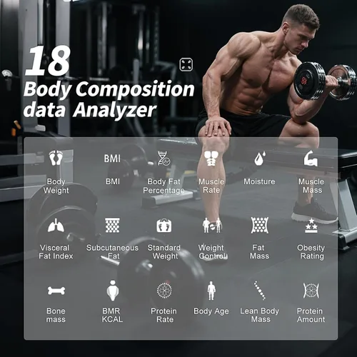 Vista 3 de Scale for Body Weight, Digital Weight Scale with Color-Changing, Most Accurate to 0.2lb, Bluetooth Bathroom Scale with Bmi, Body Fat, Muscle Mass