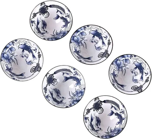 Vista 5 de ZooBoo Elegante juego de té chino de porcelana, caja de regalo de 6 piezas Set de ceremonia de té Scenic