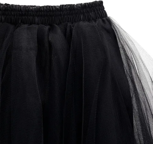 Vista 4 de Ayliss Falda de tutú para mujer, estilo vintage, de los años 50, falda de ballet de burbujas, tutú, tul, disfraz de Halloween, fiesta de cosplay