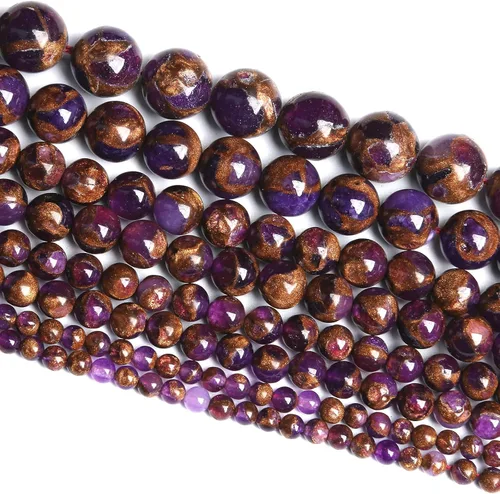 Vista 18 de 60 cuentas sueltas de piedra natural de turquesa africana de 0.236 pulgadas (6 mm) para hacer joyas, pulseras de bricolaje
