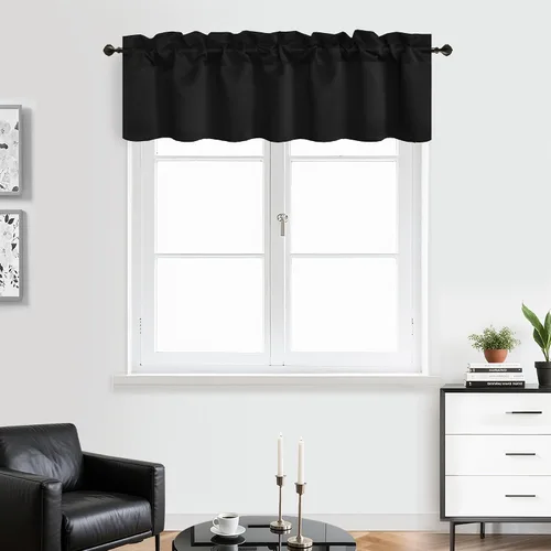 Vista 19 de Aquazolax Half Window Curtains 24 Inch Length, 28" Wide Rod Pocket Small Window Treatment for Kitchen, Bathroom, Camper, Beige, 2 Panels Set