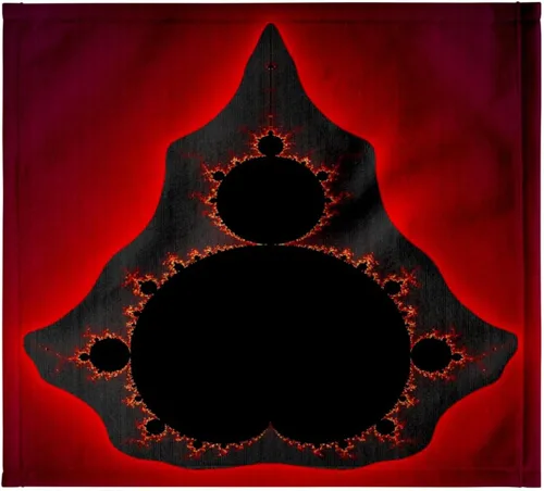 Vista 7 de 3dRose Red Fractal Ora - Buda 15x22 Hand Towel