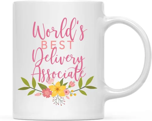 Vista 109 de Andaz Press Taza de café de 11 oz, regalo de broma de la mejor abbuela del mundo, diseño floral, paquete de 1