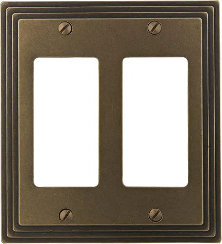 Vista 21 de AMERELLE 84DVB Steps Placa de Pared de Metal Fundido Dúplex Individual en Bronce Envejecido