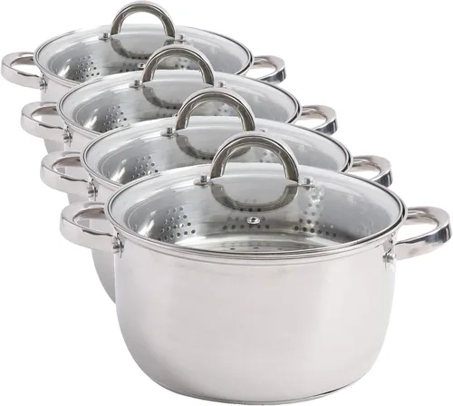 Vista 14 de Oster Sangerfield - Juego de utensilios de cocina de acero inoxidable de 12 piezas con herramientas de cocina, ollas y sartenes antiadherentes