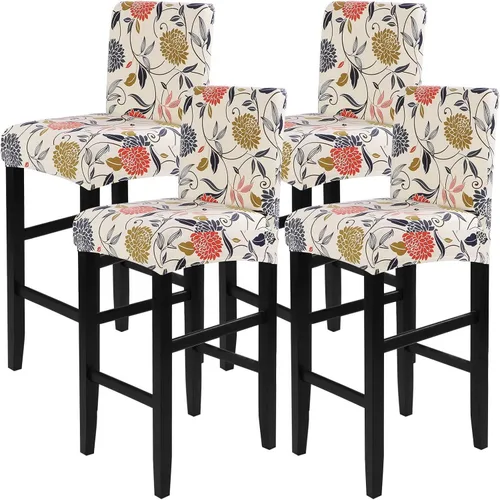 Vista 13 de SearchI Juego de 2 fundas para taburetes de bar, fundas de asiento de taburete elásticas y lavables, fundas para sillas de altura de mostrador