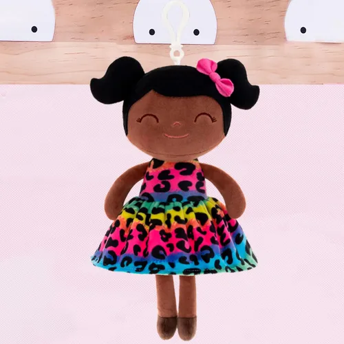 Vista 3 de Gloveleya Muñecos suaves de peluche con diseño de leopardo y arco iris, regalo para bebé de 9 pulgadas