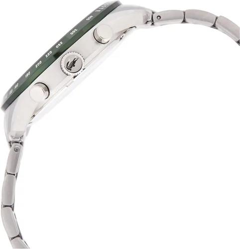 Vista 5 de Lacoste Reloj Boston de cuarzo para hombre con correa de acero inoxidable, plata, 20 (Modelo 2011080), Plateado, Reloj de cuarzo