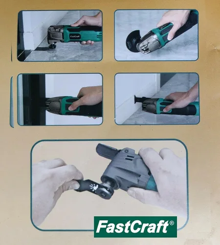 Vista 9 de FastCraft - Multiherramienta + 3 hojas de sierra, modelo 86225-1, nueva herramienta oscilante, motor de potencia pico de 5.0 amperios