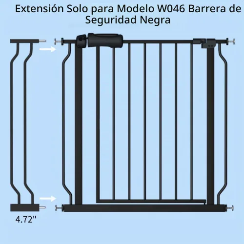 Vista 2 de Fairy Baby Puerta de seguridad para bebés Extensión de 12 cm para puerta de seguridad para bebés con cierre automático Puerta de seguridad