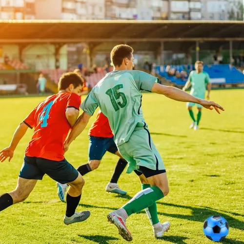 Vista 7 de Deekin 12 pelotas de fútbol a granel con bomba desinflada, tamaños 3, 4, 5, tamaño oficial, pelota de fútbol deportiva para niños, jóvenes