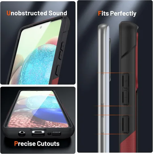 Vista 202 de Jeylly Compatible con Samsung Galaxy A22 5G Funda, Funda Samsung A22 5G con 2pcs protectores de pantalla de vidrio templado