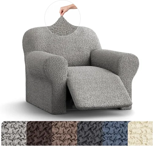 Vista 13 de PAULATO BY GA.I.CO. Mille Righe Collection funda para sofá reclinable, funda de tela de poliéster suave, 1 pieza, elástica, ajustable, protección