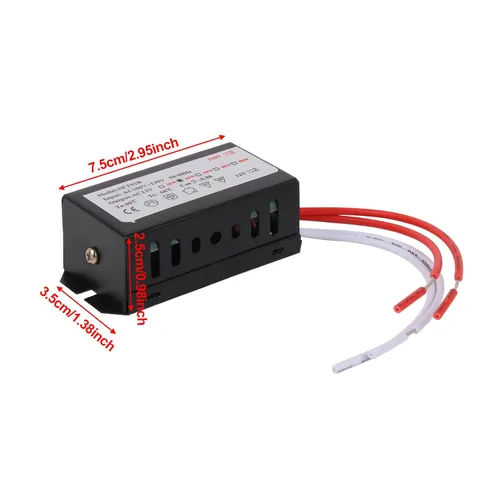 Vista 4 de 40W Electronic Transformer, 120V/110V AC Input to 12V AC Output Step Down Halogen Transformer for 12V Under Cabinet Track Lights, Halogen Lamps
