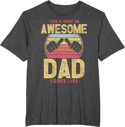 Vista 18 de This is what a awesome dad looks like T-Shirt, Negro
