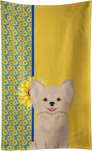 Vista 87 de Caroline's Treasures WDK5313KTWL - Toalla de cocina con diseño de girasoles de verano, color negro y tostado, Airedale Terrier, toalla de mano