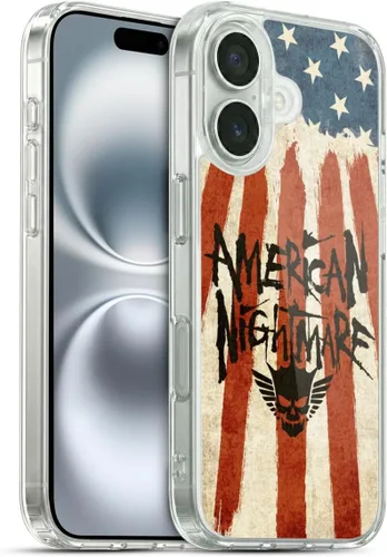 Vista 91 de Head Case Designs Funda de gel suave con licencia oficial de la WWE American Nightmare Flag Cody Rhodes Graphics compatible con Apple iPhone 7