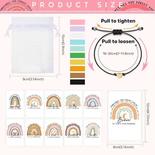 Vista 2 de Fumete Pulseras inspiradoras para mujer, regalo de agradecimiento a los empleados de Navidad a granel, regalo de agradecimiento para compañeros