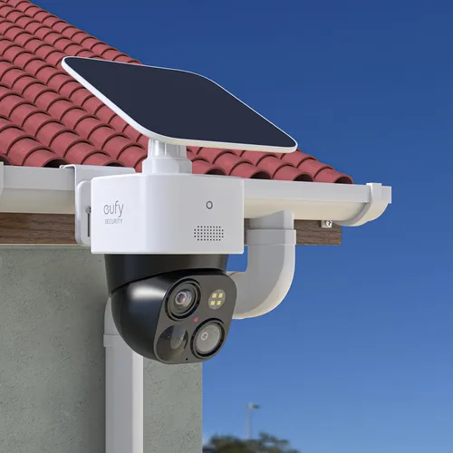 Vista 8 de Soporte de montaje de canalón compatible con Eufy Security SoloCam S340/SoloCam E30/E42, cámara de seguridad solar (1 unidad-blanco)