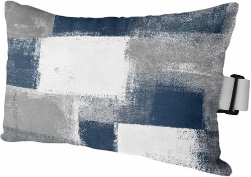 Vista 9 de Almohadas para descansar la cabeza de la tumbona de grafiti naranja, 1 paquete, pintura al óleo naranja, marrón y gris, arte abstracto, impermeable