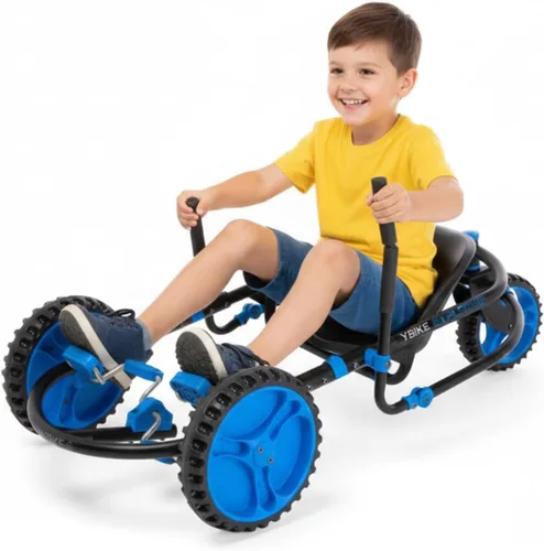 Vista 9 de YBIKE Explorer - Go Kart de 3 ruedas para niños, juguetes de paseo para niñas y niños, a partir de 4 años, dirección con asas, marco y asiento