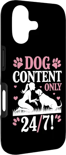 Vista 3 de Dog Content Only 24 7 Dog Mom Puppy Lover Hearts Case for iPhone 17