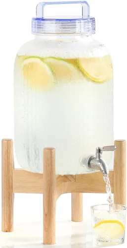 Vista 11 de EGGKITPO Dispensadores de bebidas de 1.5 galones con grifo y elegante soporte para fiestas, dispensador de limonada de policarbonato con soporte