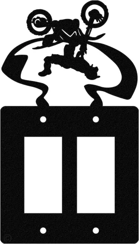Vista 3 de Freestyle - Placa de pared con interruptor de luz para motocross (palanca individual)