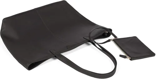 Vista 5 de Leatherology Bolso Downtown con cremallera, Negro Onyx