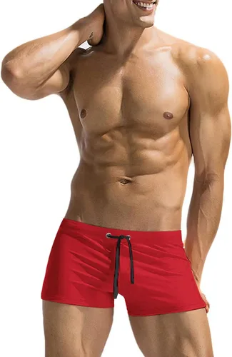 Vista 26 de COOFANDY Trajes de baño para hombre Slip de natación sexy Traje de baño de pierna cuadrada Traje de baño Short de natación Traje de baño con 4