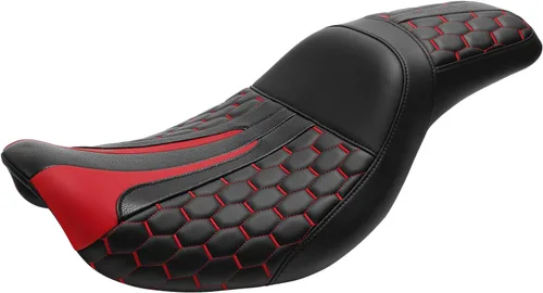 Vista 10 de TCT-MOTORPARTS Asiento de conductor y pasajero negro para Harley Dyna Wide Glide Fat Bob FXDF 2006-2017