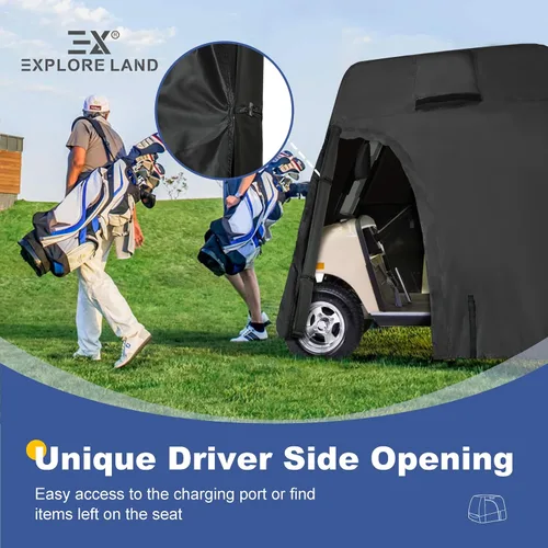 Vista 3 de Explore Land Funda impermeable para carrito de golf universal, compatible con la mayoría de marcas, para 2/4/6 pasajeros