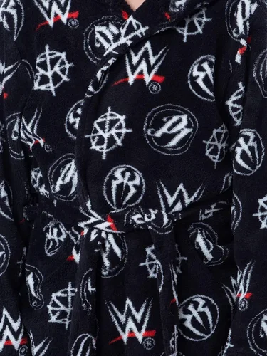 Vista 3 de INTIMO WWE Wresting Hero Logos - Bata de baño con capucha para niños, Back