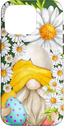 Vista 20 de iPhone 16 Easter Chick Gnome Graphic For Women Floral Daisy Flower Case