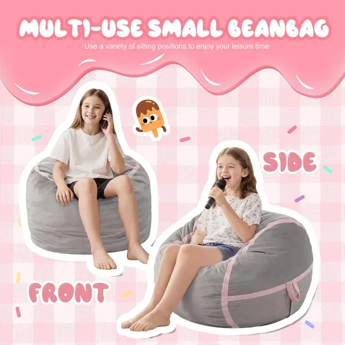 Vista 5 de HABUTWAY Puf gigante de 2 pies para adultos, con relleno de espuma viscoelástica, puf grande con funda de terciopelo holandés extraíble para sala