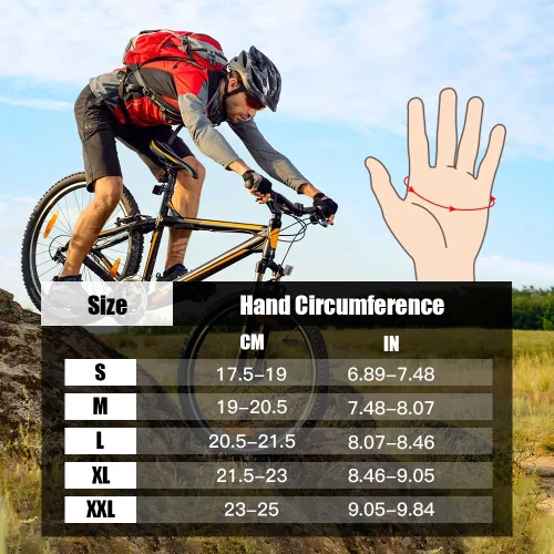 Vista 5 de KynciLOR Guantes de ciclismo acolchados sin dedos con protección UV, guantes de MTB y bicicleta de carretera para hombres y mujeres para correr