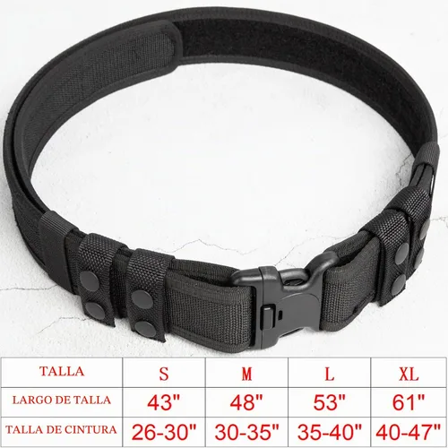 Vista 4 de LUITON Cinturón táctico para hombre – Rigger Molle estilo militar de combate de 2 pulgadas para policía y seguridad