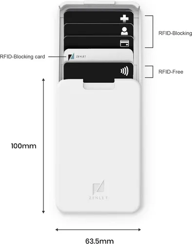 Vista 2 de ZENLET The Ingenious Wallet con tarjeta de bloqueo RFID, Rojo), RD_G
