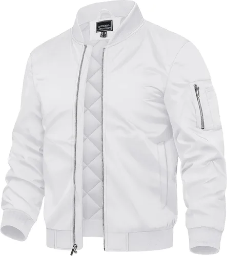 Vista 15 de TACVASEN Chaquetas bomber para hombre, chaqueta acolchada térmica, resistente al agua, abrigos de invierno cálidos