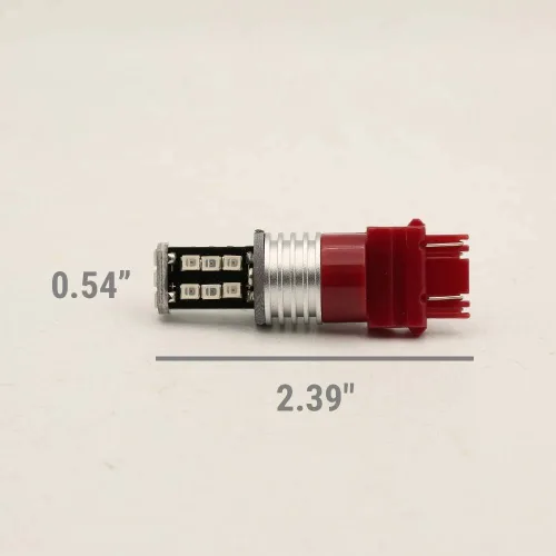 Vista 8 de Syneticusa 3156 3157 Bombillas de luces de freno LED estroboscópicas rojas súper brillantes de cuña de alta potencia 3535 LED 12V luces de parada