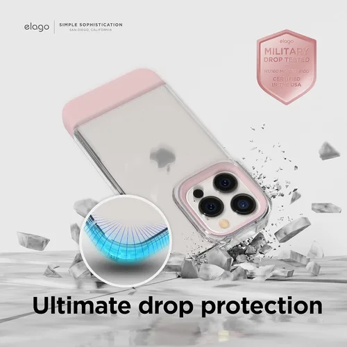 Vista 5 de elago Funda Glide Armor diseñada para iPhone 14 Pro Max, protección contra caídas, funda protectora de TPU a prueba de golpes, piezas mejoradas a