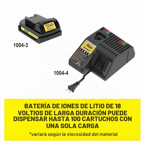 Vista 4 de Albion Engineering DL-45-T14E Professional Line - Pistola para calafatear salchichas inalámbrica, 18 V, 20 onzas
