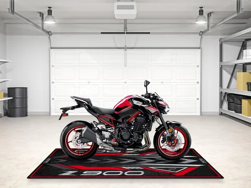 Vista 3 de Alfombra de estacionamiento para modelos de motocicleta desnuda serie Z900, tapete antideslizante para garaje y sala de exposición