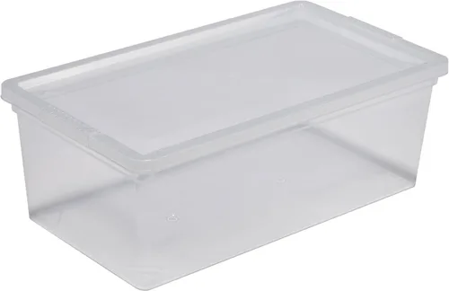 Vista 6 de Simplify Contenedores de almacenamiento con tapas. Dimensiones: 13.23 x 7.5 x 4.5 pulgadas Paquete de 6 Apilables Contenedores encajables